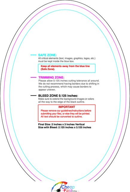 Rolllabel 2inx3in Oval V Front guideline preview