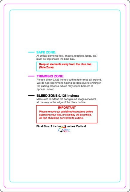 Rolllabel 2inx3in Rectangle V Front guideline preview