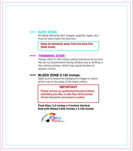Rolllabel 3.5inx4in Rectangle V Front guideline preview