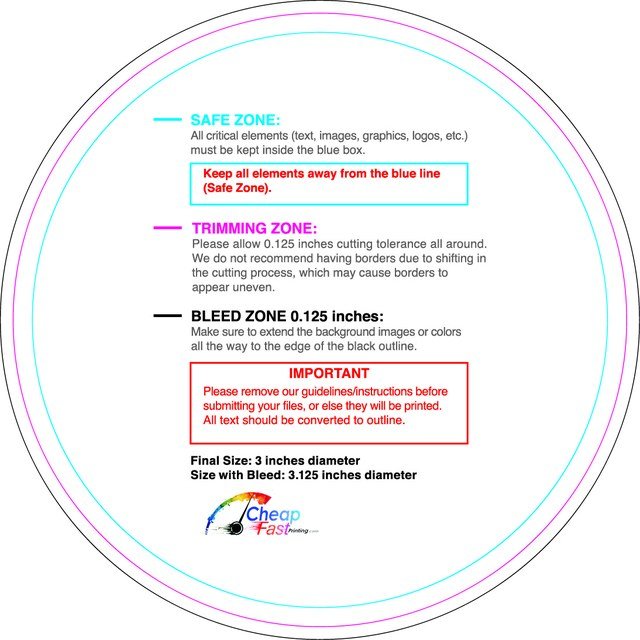 Rolllabel 3in Circle Front guideline preview