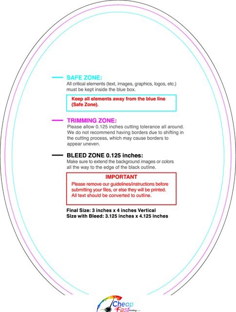 Rolllabel 3inx4in Oval V Front guideline preview