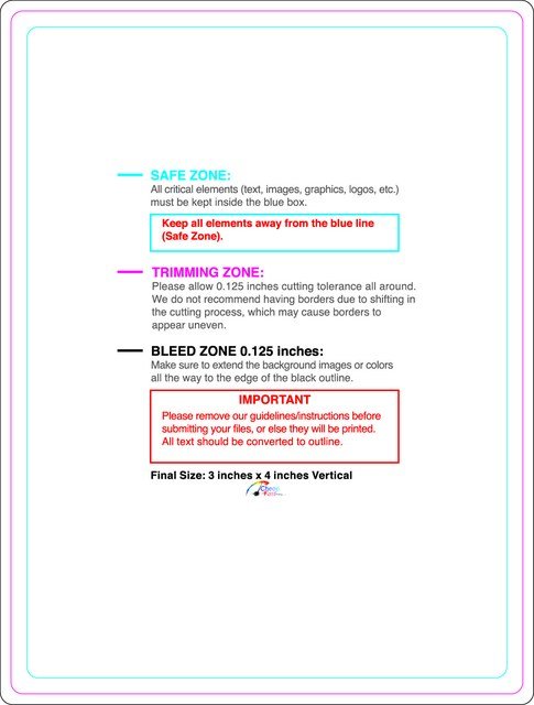 Rolllabel 3inx4in Rectangle V Front guideline preview