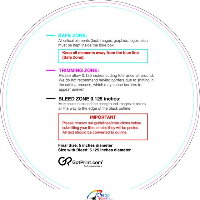 Rolllabel 5in Circle Front guideline preview