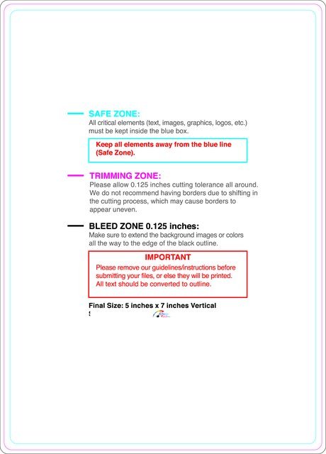 Rolllabel 5inx7in Rectangle V Front guideline preview