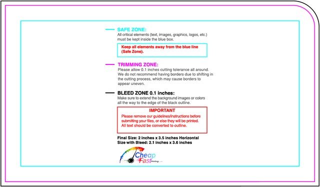 Sticker 2inx3.5in H Wink Front guideline preview