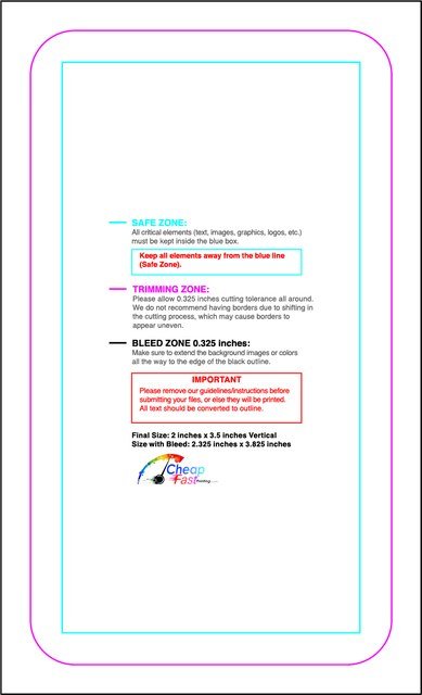 Sticker 2inx3.5in V Round Front guideline preview