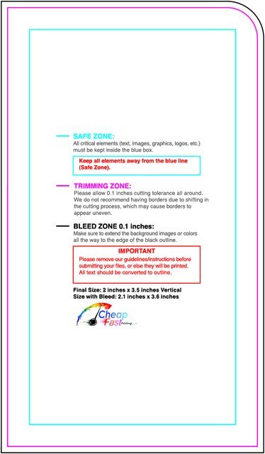 Sticker 2inx3.5in V Wink Back guideline preview