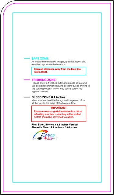 Sticker 2inx3.5in V Wink Front guideline preview
