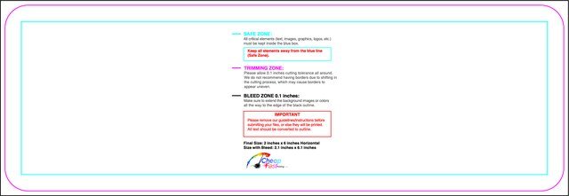 Sticker 2inx6in H Round Front guideline preview
