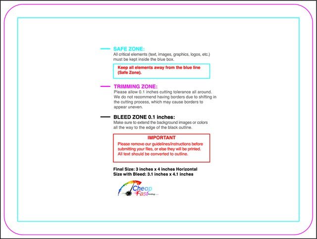 Sticker 3inx4in H Round Front guideline preview