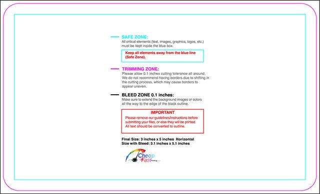 Sticker 3inx5in H Round Front guideline preview