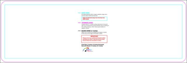 Sticker 3inx9in H Round Front guideline preview