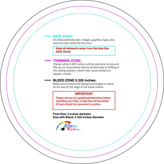 Sticker 4in Circle Front guideline preview