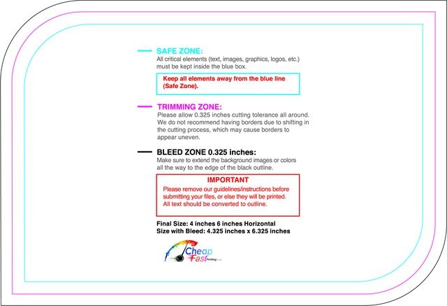 Sticker 4inx6in H Leaf Front guideline preview