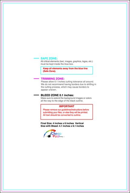 Sticker 4inx6in V Front guideline preview