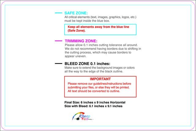 Sticker 6inx9in H Round Front guideline preview