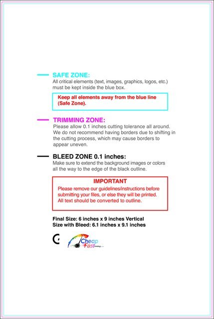 Sticker 6inx9in V Front guideline preview