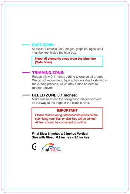 Sticker 6inx9in V Round Front guideline preview