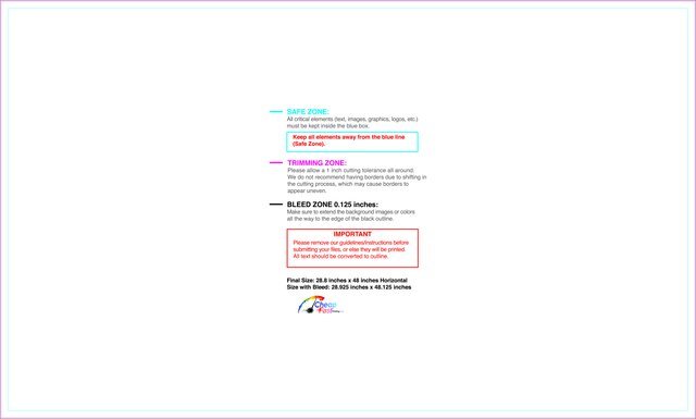 Banner 2.4ftx4ft H Front guideline preview