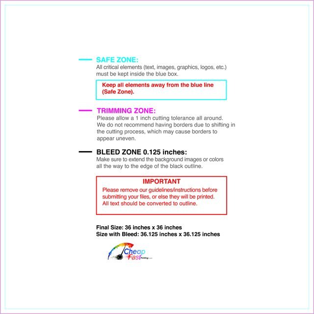 Banner 3ftx3ft Front guideline preview