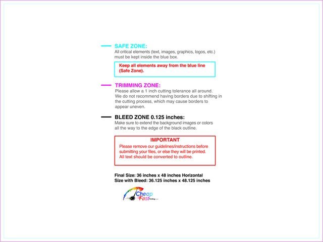 Banner 3ftx4ft H Front guideline preview