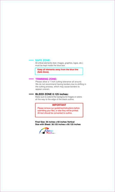 Banner 3ftx5ft V Front guideline preview