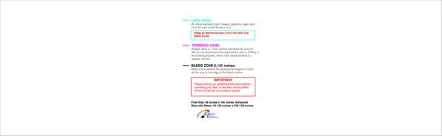 Banner 4ftx13ft H Front guideline preview