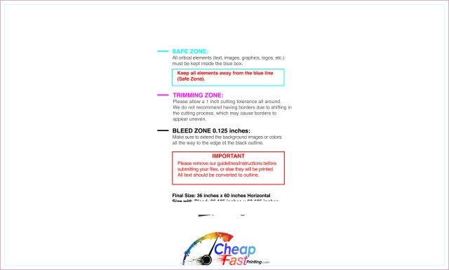 Vinylbanner 5ftx3ft H guideline preview