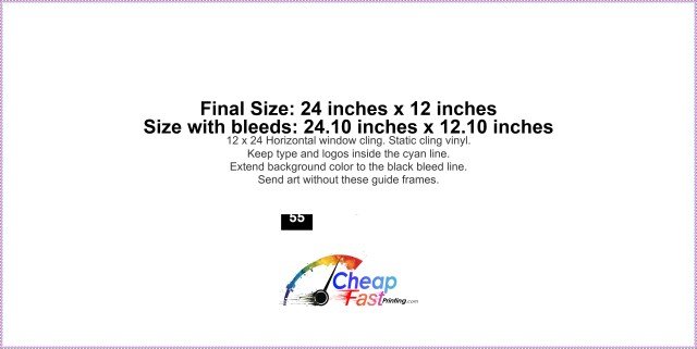 Window Cling 24inx12in H guideline preview