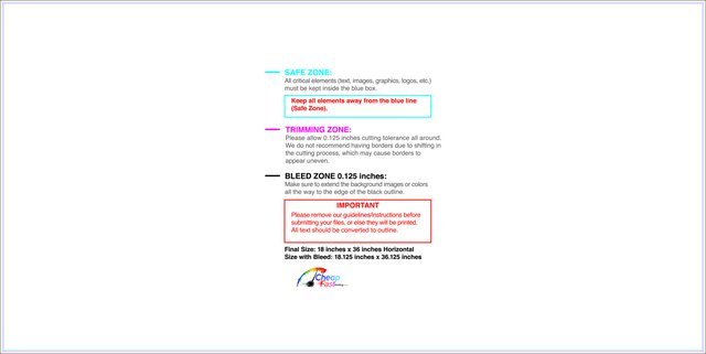 Windowcling 18inx36in H Front guideline preview