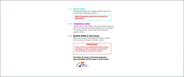 Windowcling 22inx53in H Front guideline preview