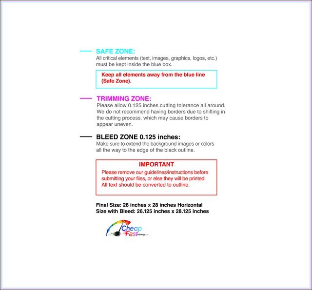 Windowcling 26inx28in H Front guideline preview
