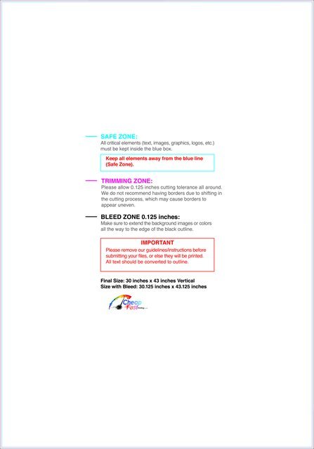 Windowcling 30inx43in V Front guideline preview