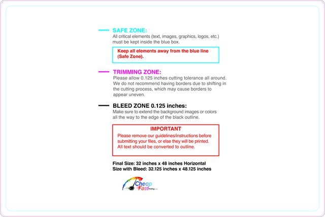 Windowcling 32inx48in H Round Front guideline preview