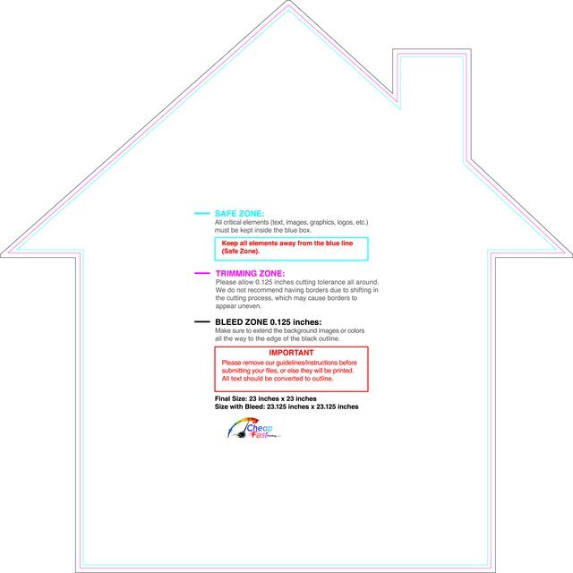 Windowcling House 23inx23in R Front guideline preview