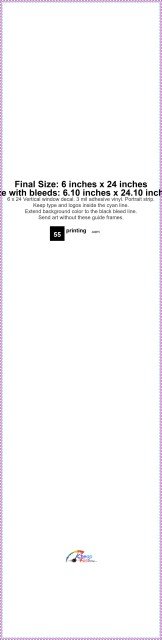 Window Decal 6inx24in V guideline preview