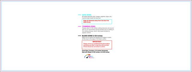 Windowdecal 9inx24in H Front guideline preview