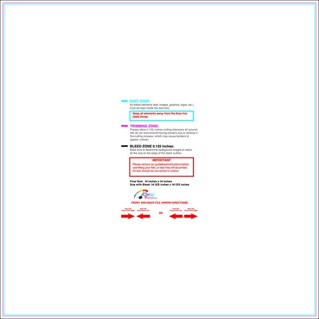 Yardsign 14inx14in Front guideline preview