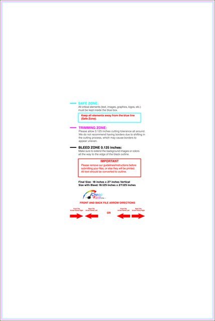 Yardsign 18inx27in V Front guideline preview