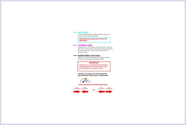 Yardsign 20inx30in H Front guideline preview