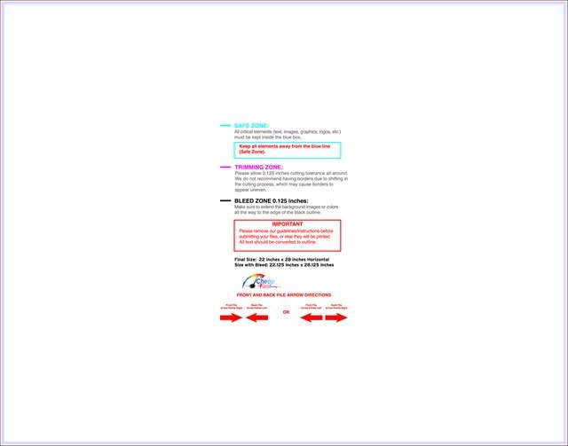 Yardsign 22inx28in H Front guideline preview