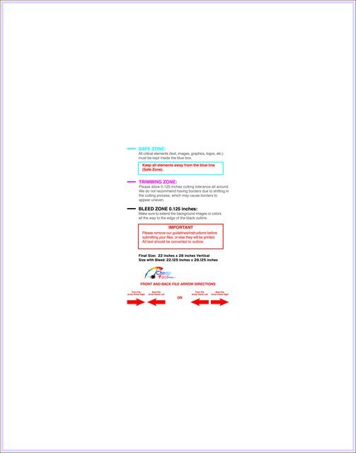 Yardsign 22inx28in V Front guideline preview