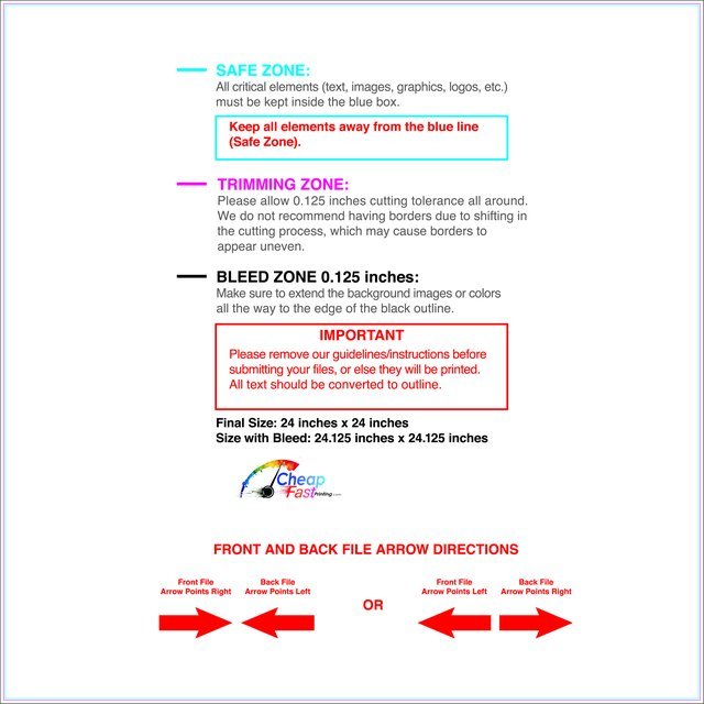 Yardsign 24inx24in Front guideline preview