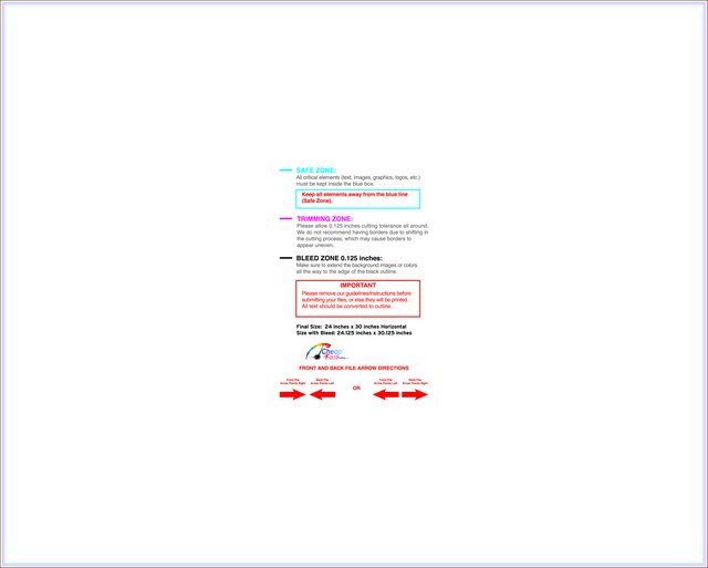 Yardsign 24inx30in H Front guideline preview