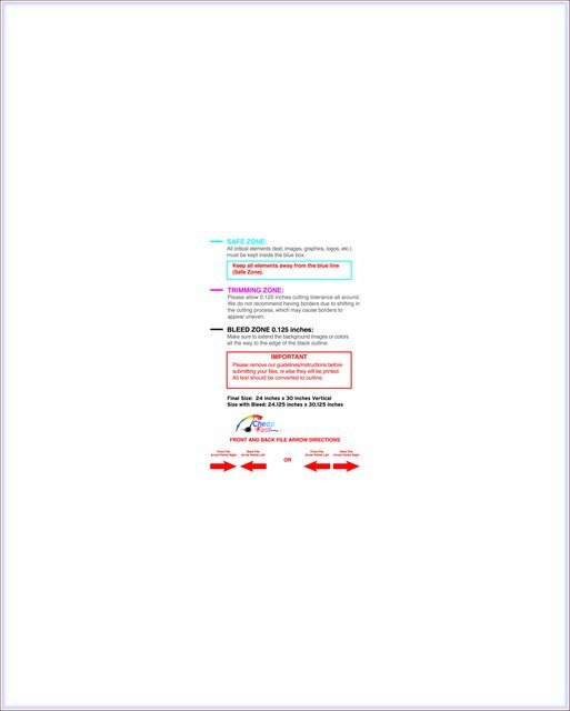 Yardsign 24inx30in V Front guideline preview