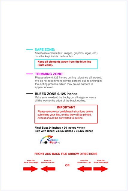 Yardsign 24inx36in V Front guideline preview