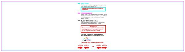Yardsign 5inx18in H Front guideline preview