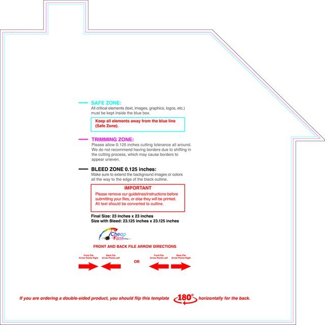 Yardsign Apartment 23inx23in Front guideline preview