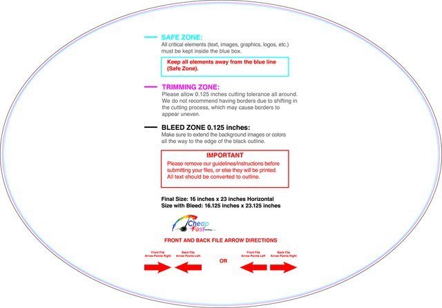 Yardsign Oval 16inx23in Front guideline preview