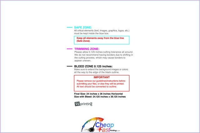Yardsign 24inx36in H guideline preview